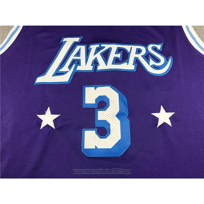 Camiseta Los Angeles Lakers Anthony Davis #3 Ciudad Edition 2021-22 Violeta